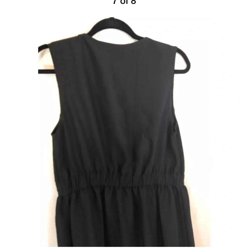 NWT kate‎ spade new york ruffle crepe fit & flare dress black [SZ Large ]